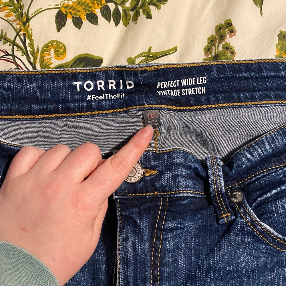 Torrid Dark Blue Distressed Boyfriend Jeans - Picture 3 of 4